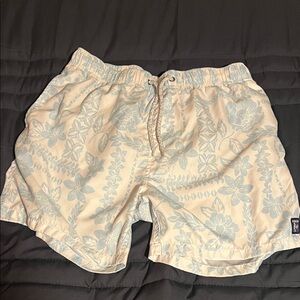 Floral Print Men's Swim Board Shorts